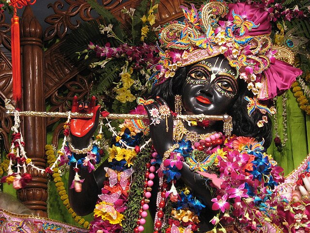 lord krishna image in iskcon temple