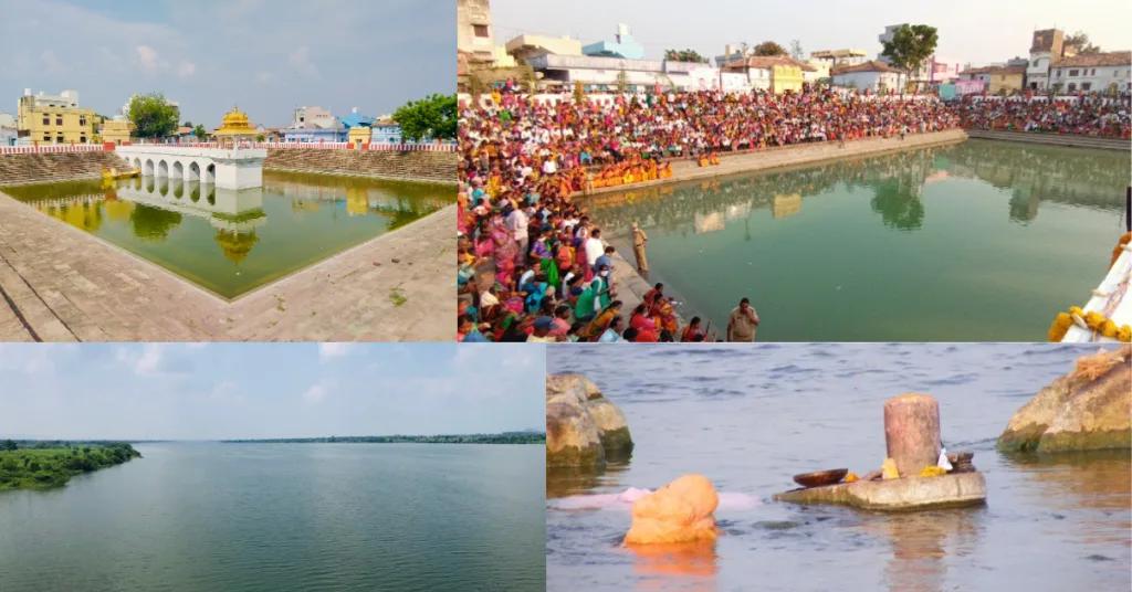 Godavari River and temple pushkarini