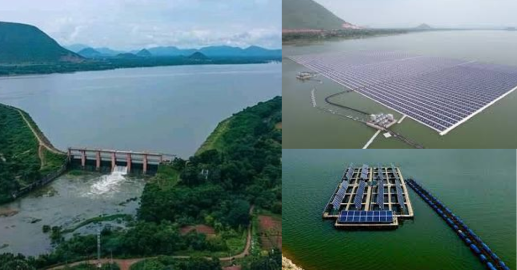 Meghadri Gedda Reservoir, floating solar pannels