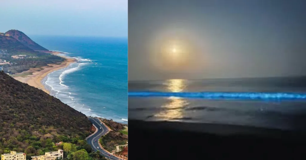 blue waters and the golden sands