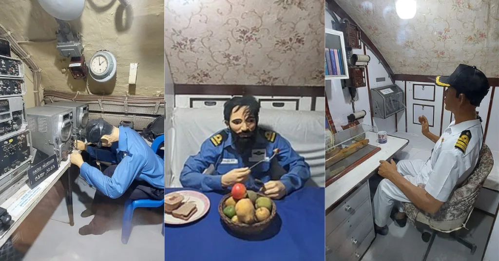 Crew Quarters, Mess and Kitchen
and Engine Room of Submarine Museum