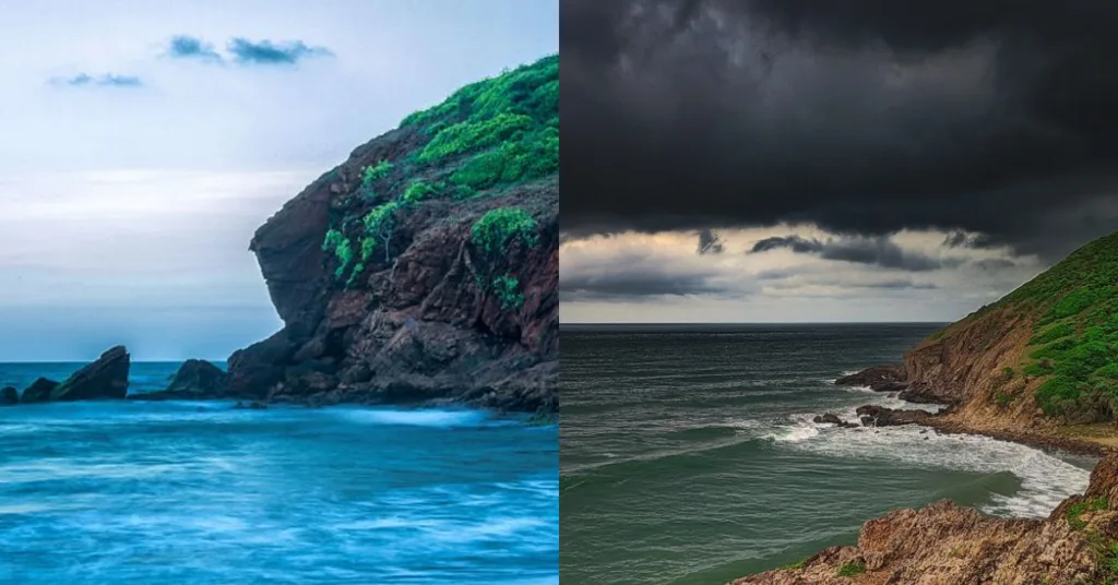 Yarada Beach
and cloudy picher
