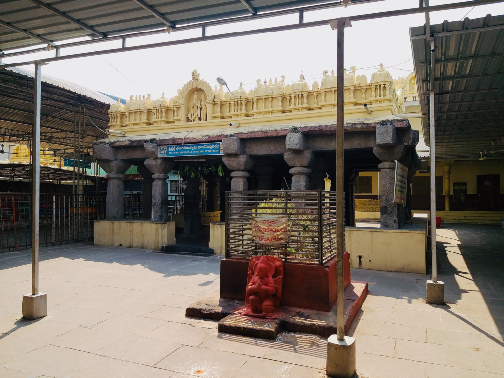 in side view of temple