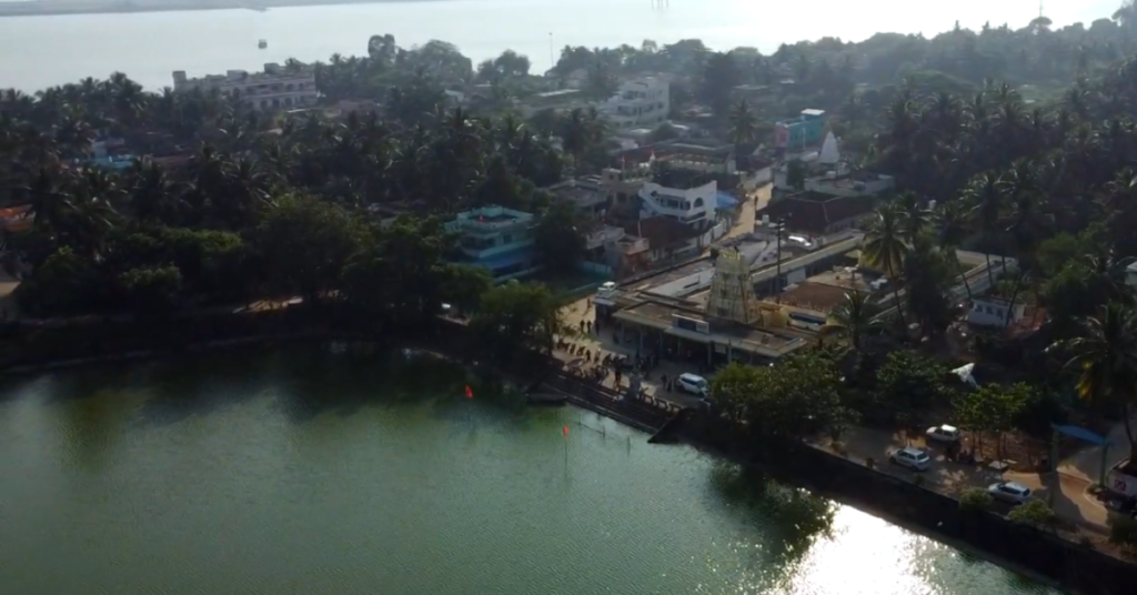 Kotipalli temple and
Gowthami River