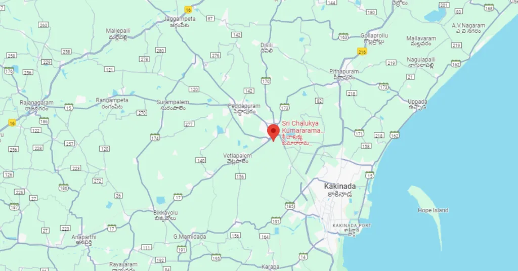 Kumararama Bhimeswara Swamy Temple location