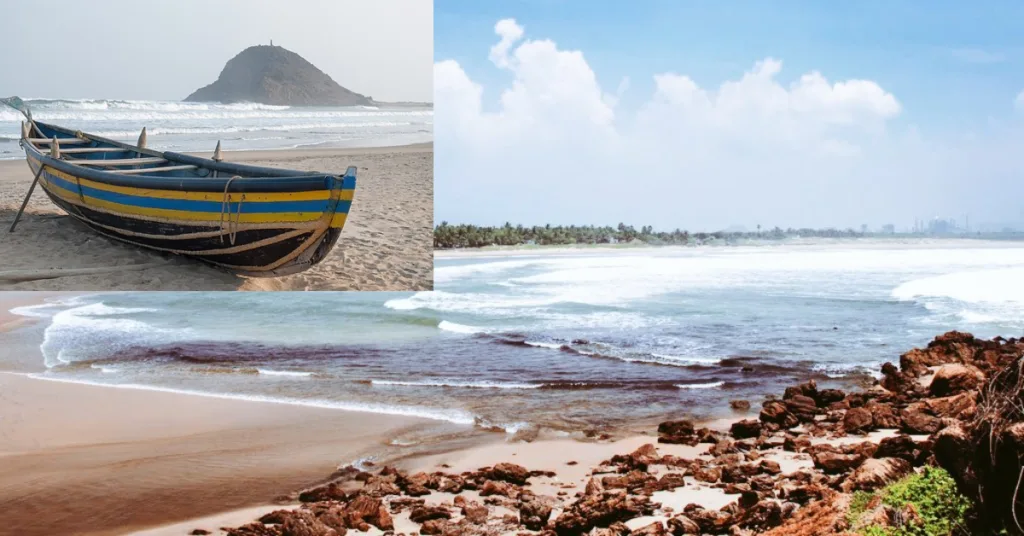 Appikonda Beach view
and boating
