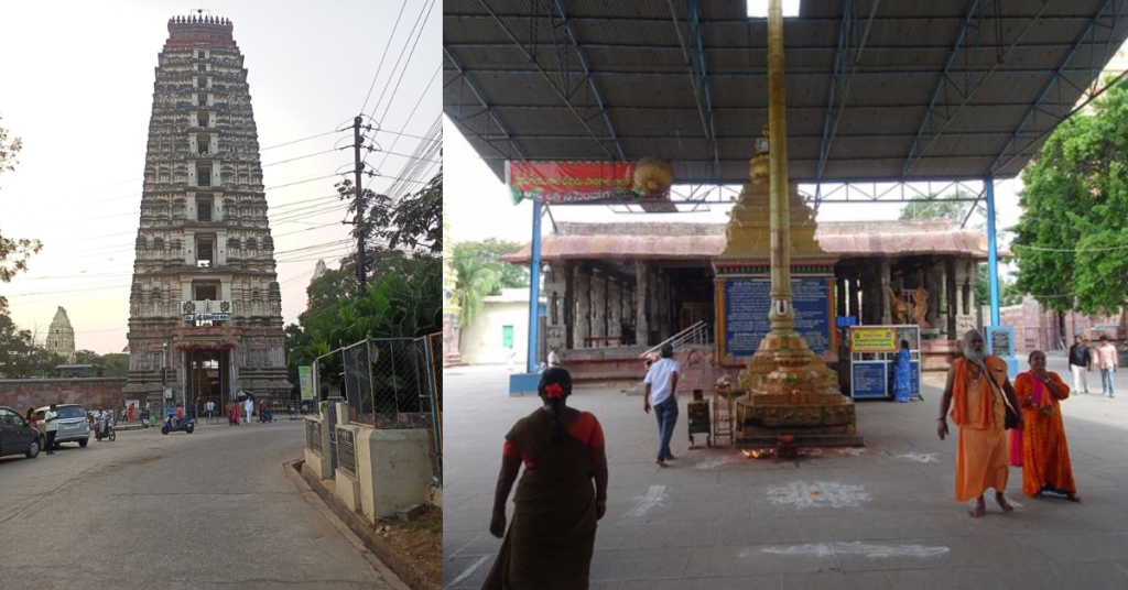 goligopuram and temple inside view