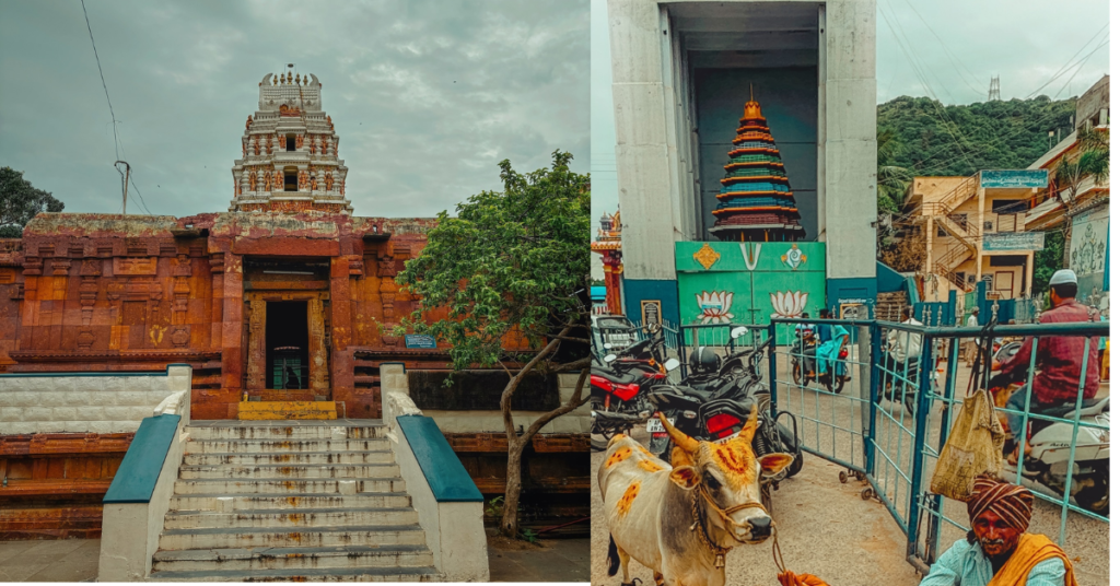 temple inside view and chariot