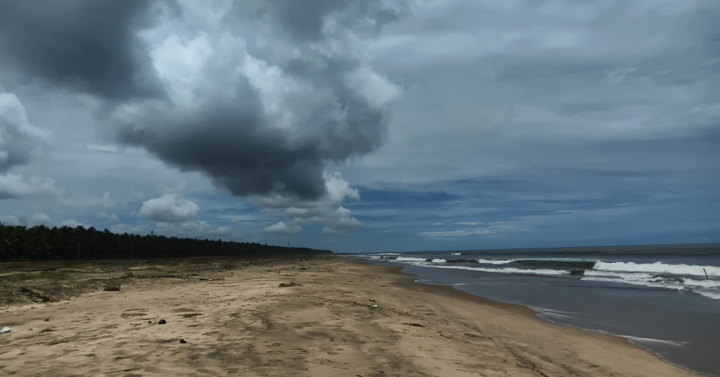 Perupalem Beach and clouds 