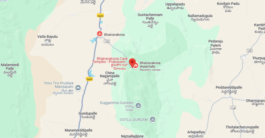 Bhairavakona Temple Location