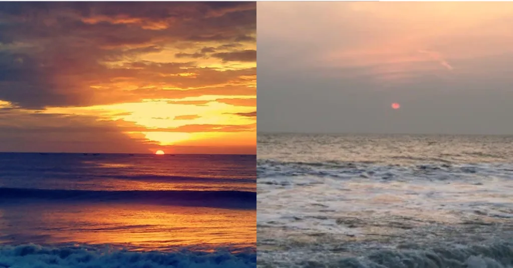 Tupilipalem Beach sunet and sunrise