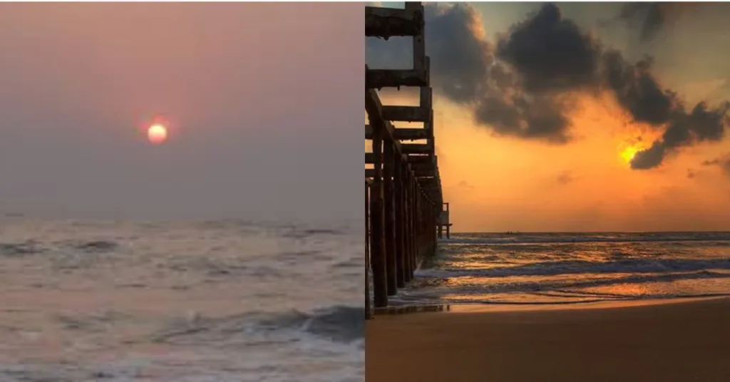 Mypadu beach sunset and sun rise