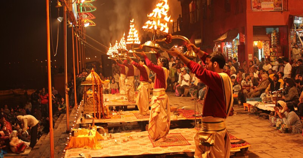 Ganga Aarti at Dashashwamedh Ghat in Varanasi