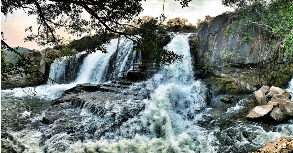  Kaigal Waterfalls, Andhra Pradesh, surrounded by dense forest