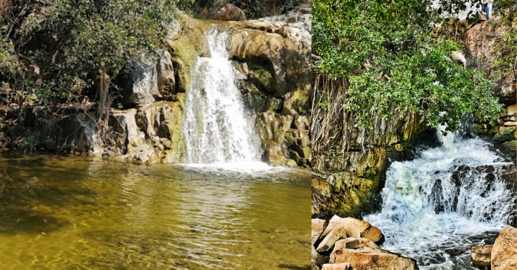 Kaigal Waterfalls, clear water flowing over rocks