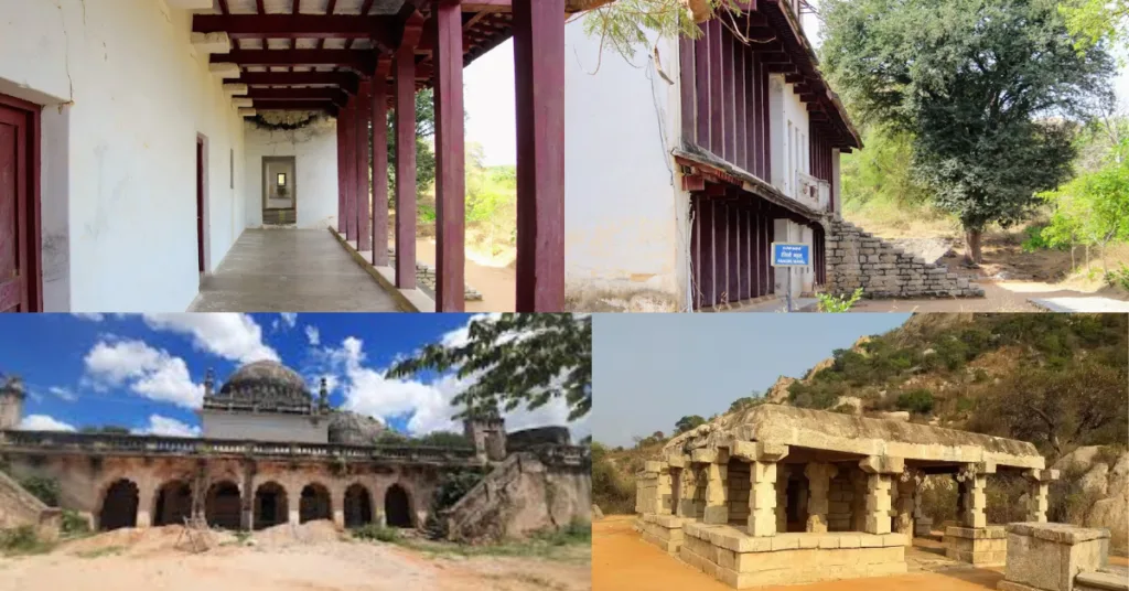 Ancient temples and Masjid within Gurramkonda Fort