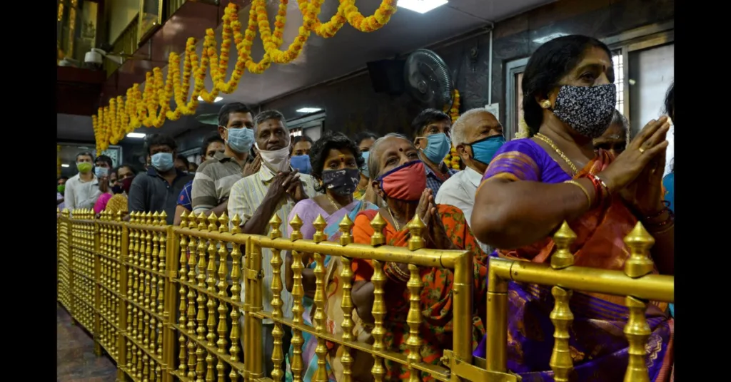 Devotees in Tirumala Temple