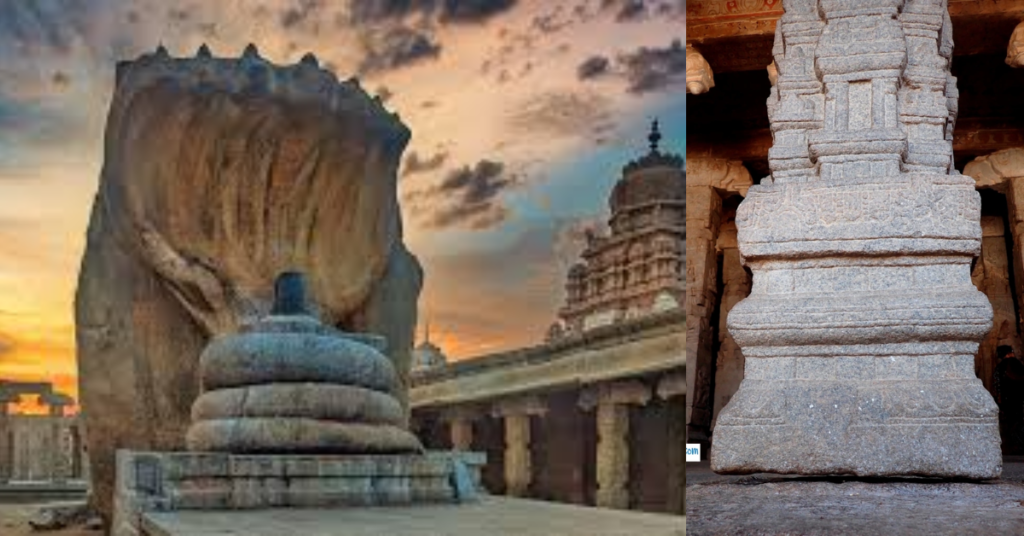 Intricate carvings on the Veerabhadra Temple, Lepakshi. Anantapur