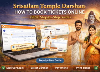 How to Book Srisailam Darshan Tickets Online (Step-by-Step Guide – 2026) srisailam darshan online booking