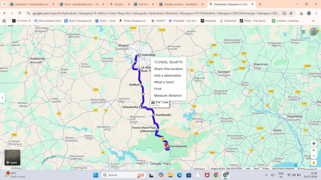 srisailam bus timings route 2026