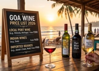 Goa Wine Price List 2026: Sula, Port & Imported Brands Goa Wine Price List