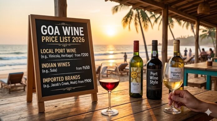 Goa Wine Price List