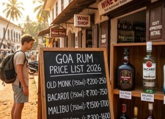 Rum Prices in Goa: Old Monk, Malibu & Bacardi (2026) malibu rum price in goa