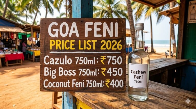Goa Feni Price List 2026: Top Brands & 750ml Rates